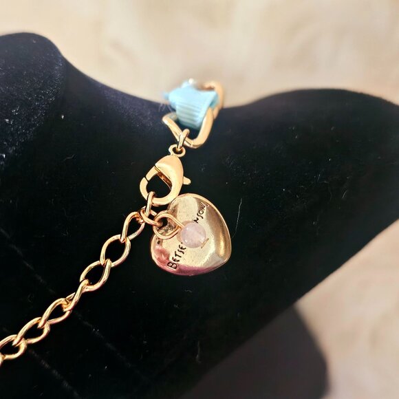 Betsey Johnson Holiday Christmas Statement Necklace Earrings Set Charms & Pearls - Picture 11 of 16